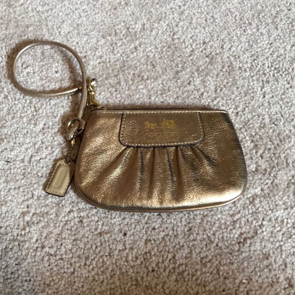 Gold Coach Wristlet